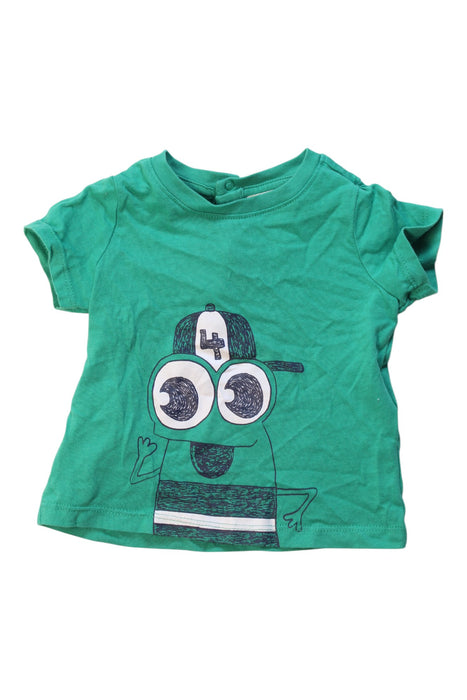 A Green Short Sleeve T Shirts from DPAM in size 3-6M for boy. (Front View)