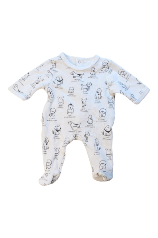 A White Long Sleeve Rompers from Vertbaudet in size 0-3M for neutral. (Front View)