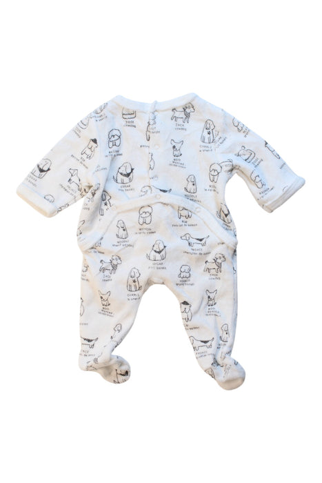 A White Long Sleeve Rompers from Vertbaudet in size 0-3M for neutral. (Back View)