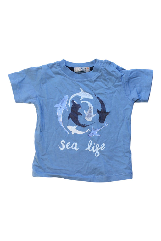 A Blue Short Sleeve T Shirts from Dr. Kid in size 3-6M for boy. (Front View)