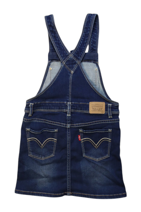 A Blue Overall Dresses from Levi's in size 6T for girl. (Back View)