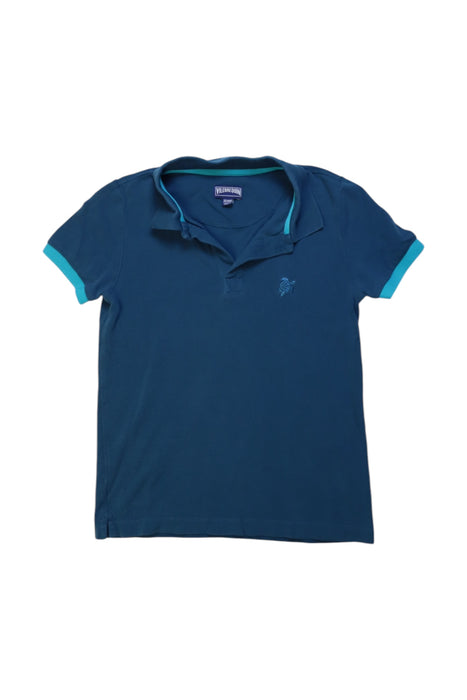 A Blue Short Sleeve Polos from Vilebrequin in size 10Y for boy. (Front View)