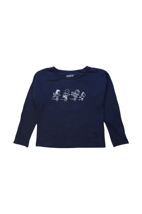 A Navy Long Sleeve Tops from Cyrillus in size 6T for girl. (Front View)