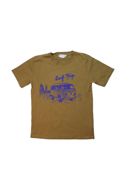 A Brown Short Sleeve T Shirts from Bonpoint in size 10Y for boy. (Front View)