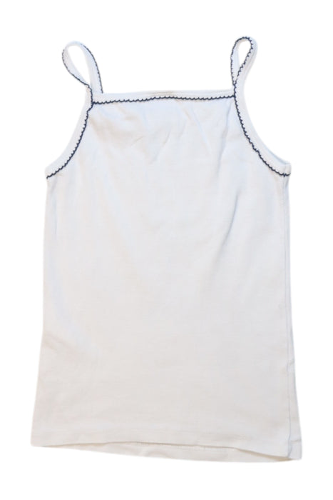 A White Sleeveless Tops from Petit Bateau in size 6T for girl. (Back View)