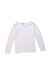 A White Long Sleeve T Shirts from Petit Bateau in size 6T for girl. (Front View)