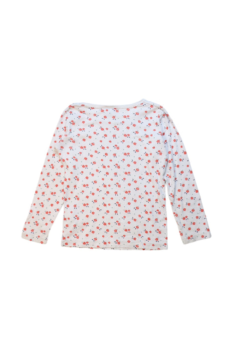 A White Long Sleeve Tops from Petit Bateau in size 6T for girl. (Back View)