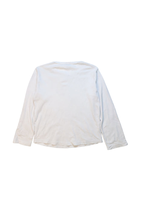 A White Long Sleeve Tops from Petit Bateau in size 6T for girl. (Back View)