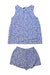 A Blue Shorts Sets from Petit Bateau in size 6T for girl. (Back View)