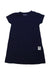 A Navy Short Sleeve Dresses from Mini Rodini in size 3T for girl. (Front View)