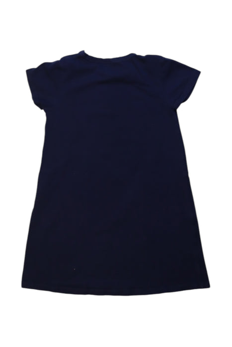 A Navy Short Sleeve Dresses from Mini Rodini in size 3T for girl. (Back View)