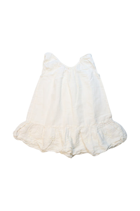 A White Sleeveless Dresses from Bonpoint in size 3T for girl. (Back View)