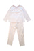 A White Pyjama Sets from Cyrillus in size 6T for girl. (Back View)