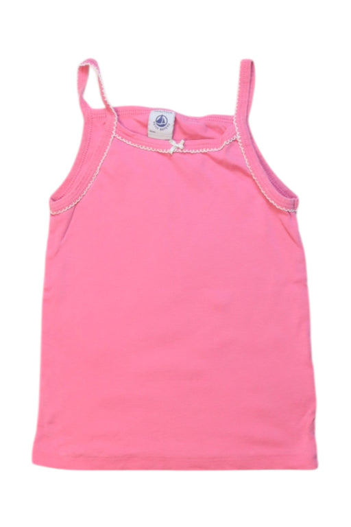 A Pink Sleeveless Tops from Petit Bateau in size 3T for girl. (Front View)