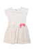 A White Short Sleeve Dresses from Petit Bateau in size 5T for girl. (Front View)