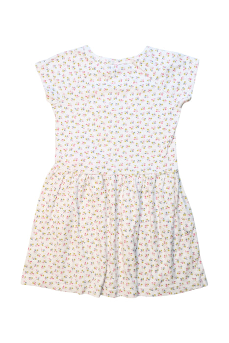 A White Short Sleeve Dresses from Petit Bateau in size 5T for girl. (Back View)