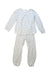 A White Pyjama Sets from Petit Bateau in size 4T for girl. (Front View)