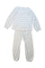 A White Pyjama Sets from Petit Bateau in size 4T for girl. (Back View)