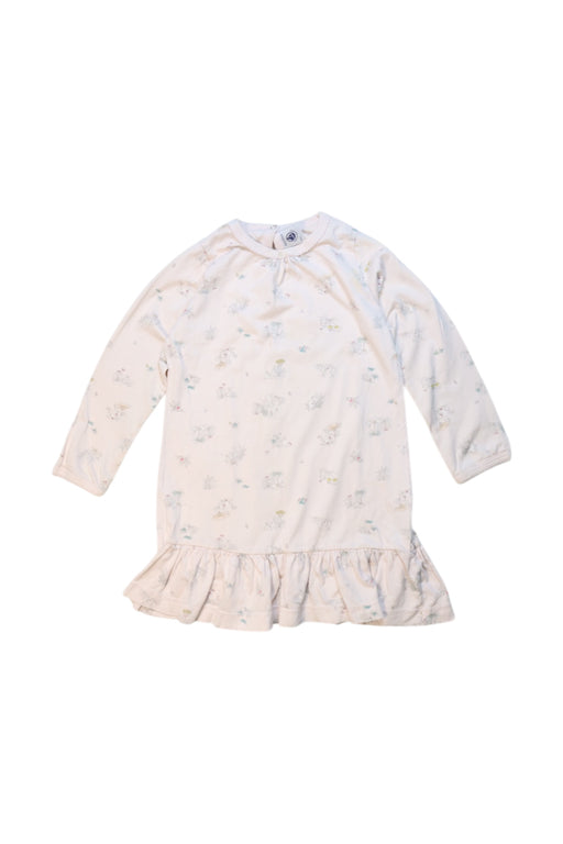A White Long Sleeve Dresses from Petit Bateau in size 4T for girl. (Front View)