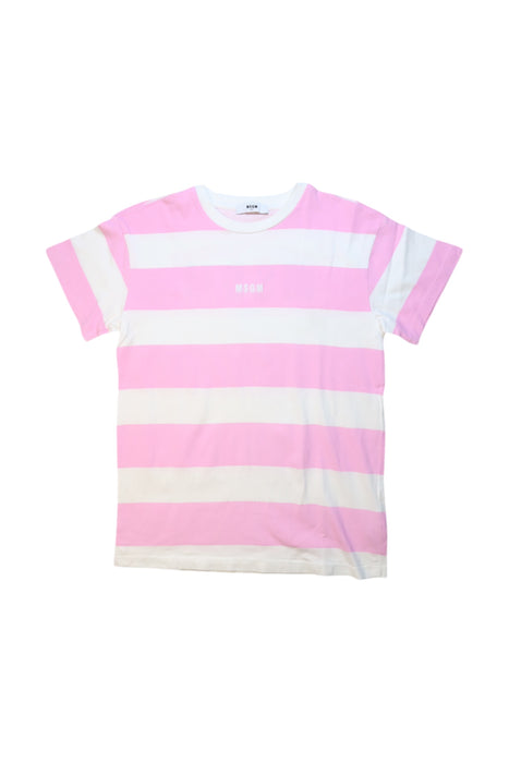 A Pink Short Sleeve T Shirts from MSGM in size 6T for girl. (Front View)