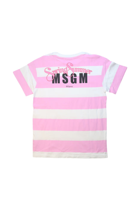 A Pink Short Sleeve T Shirts from MSGM in size 6T for girl. (Back View)