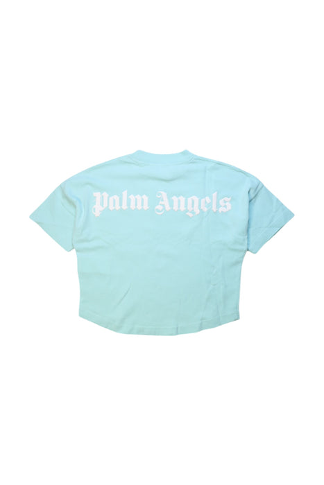 A Blue Short Sleeve T Shirts from Palm Angels in size 4T for girl. (Back View)