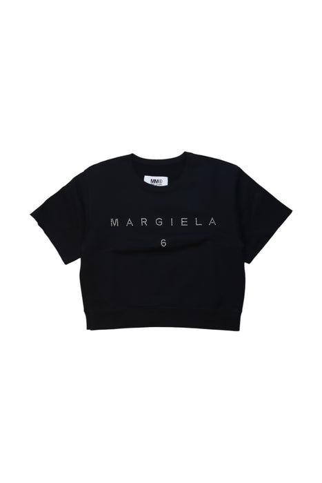 A Black Short Sleeve T Shirts from MM6 Maison Margiela in size 8Y for girl. (Front View)