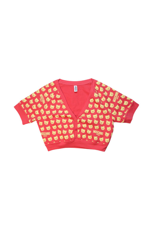 A Red Short Sleeve Tops from Moschino in size 5T for girl. (Front View)