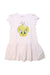 A Pink Short Sleeve Dresses from Monnalisa in size 4T for girl. (Front View)