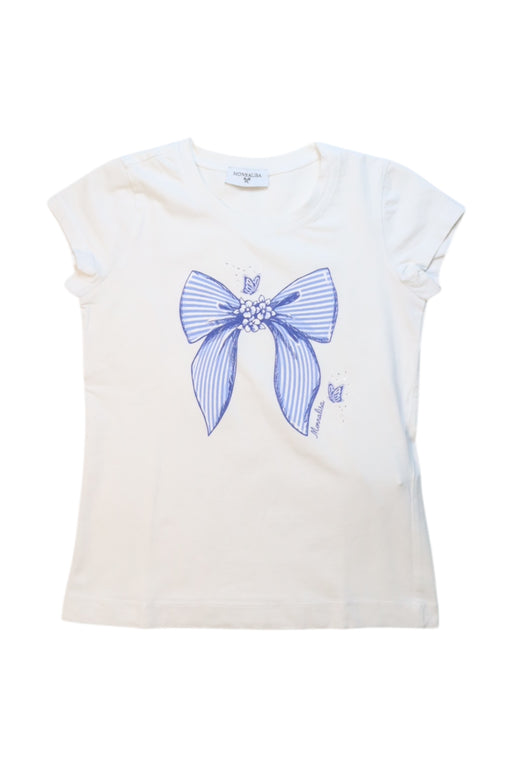 A White Short Sleeve T Shirts from Monnalisa in size 7Y for girl. (Front View)