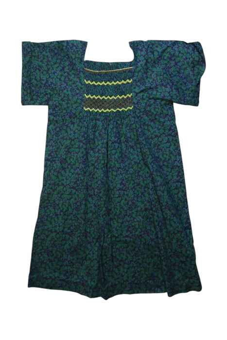 A Green Short Sleeve Dresses from Bonpoint in size 8Y for girl. (Front View)