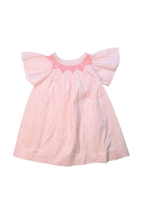 A Pink Short Sleeve Dresses from Bonpoint in size 4T for girl. (Front View)