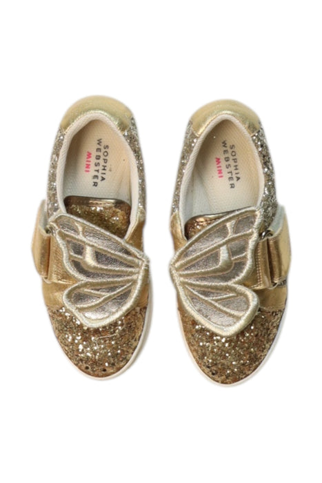 A Gold Sneakers from Sophia Webster in size 5T for girl. (Back View)