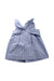 A Blue Sleeveless Dresses from Amaia in size 3T for girl. (Back View)