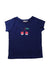 A Navy Short Sleeve T Shirts from Bonpoint in size 3T for girl. (Front View)