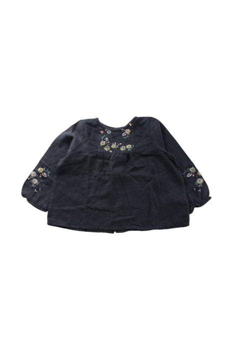 A Black Long Sleeve Tops from Bonpoint in size 12-18M for girl. (Front View)