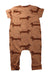 A Brown Short Sleeve Rompers from Tinycottons in size 12-18M for neutral. (Back View)