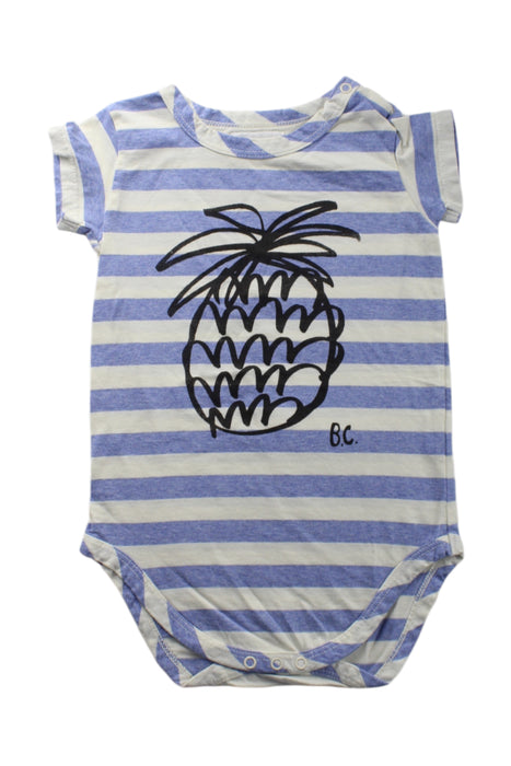 A Blue Short Sleeve Bodysuits from Bobo Choses in size 18-24M for neutral. (Front View)