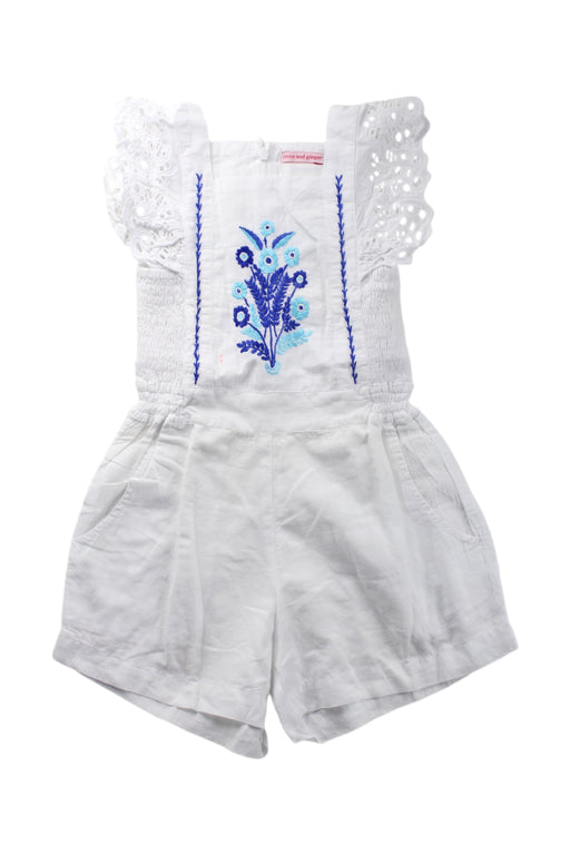 A White Sleeveless Rompers from Coco and Ginger in size 3T for girl. (Front View)