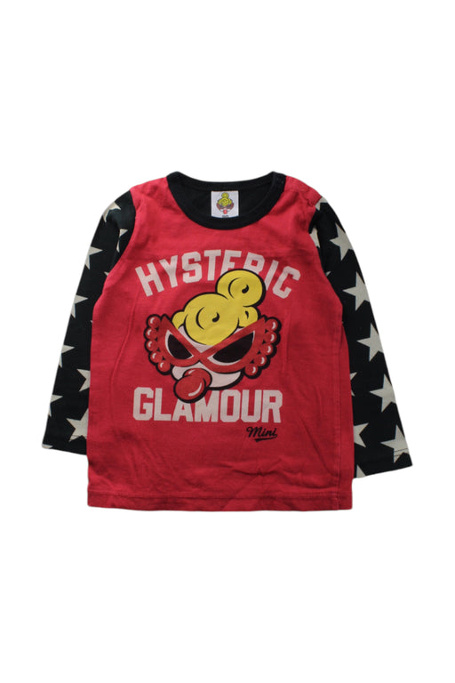 A Red Long Sleeve T Shirts from Hysteric Mini in size 18-24M for neutral. (Front View)