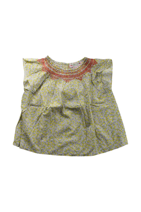 A Yellow Sleeveless Tops from Bonpoint in size 3T for girl. (Front View)