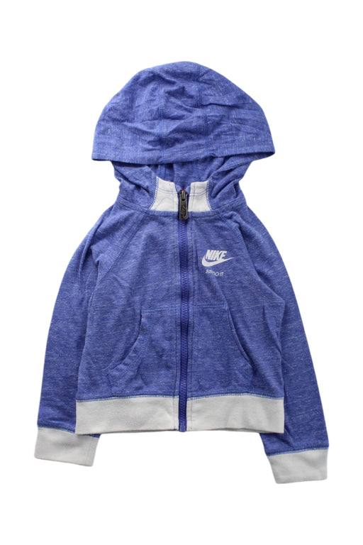 A Blue Hooded Sweatshirts from Nike in size 3T for neutral. (Front View)