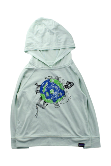 A Green Hooded Sweatshirts from Patagonia in size 3T for neutral. (Front View)