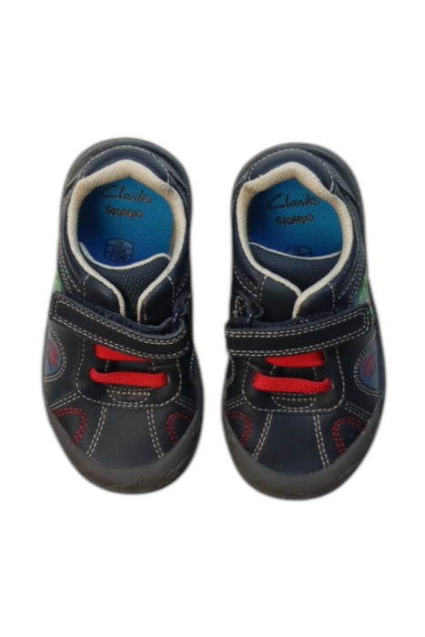 A Multicolour Sneakers from Clarks in size 3T for boy. (Back View)