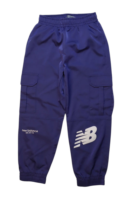 A Blue Sweatpants from New Balance in size 7Y for boy. (Front View)