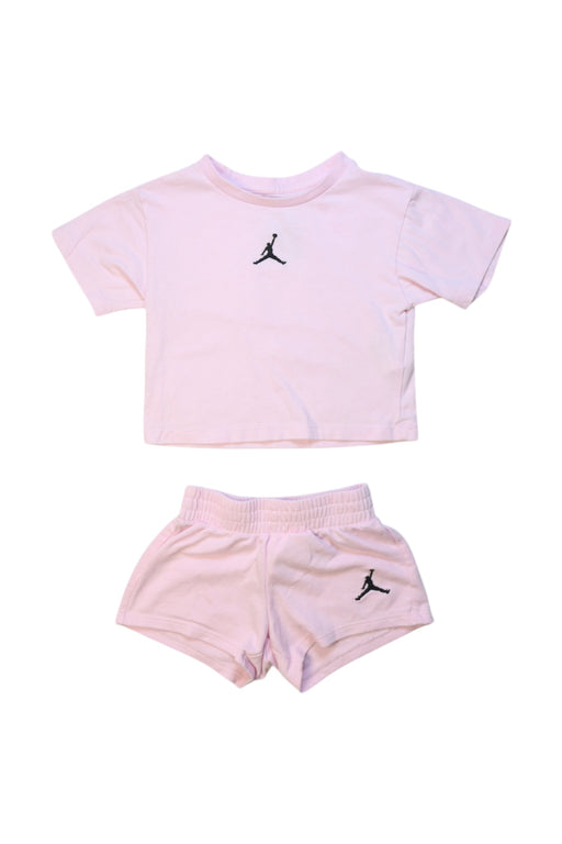 A Pink Shorts Sets from Air Jordan in size 2T for girl. (Front View)