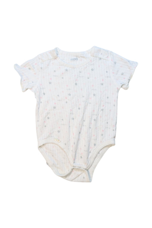 A White Short Sleeve Bodysuits from Mides in size 18-24M for girl. (Front View)