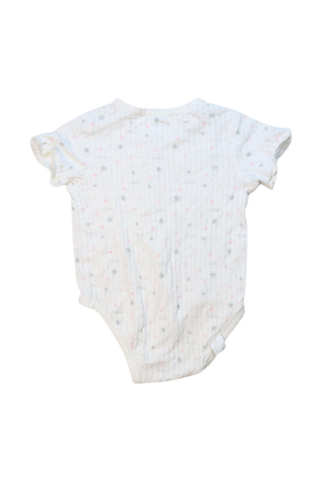 A White Short Sleeve Bodysuits from Mides in size 18-24M for girl. (Back View)