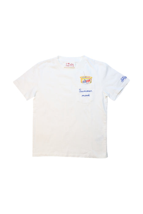 A White Short Sleeve T Shirts from MC2 Saint Barth in size 6T for girl. (Front View)