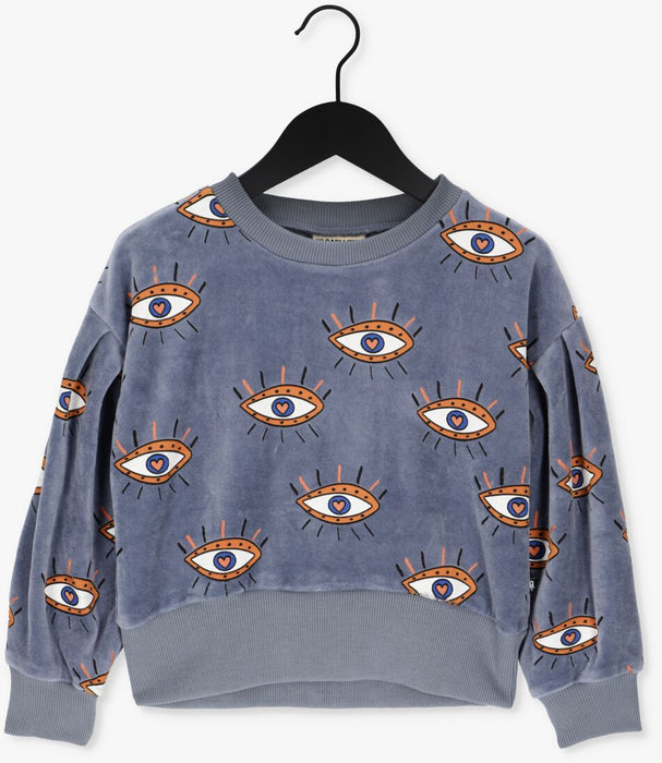 A Blue Crewneck Sweatshirts from CARLIJNQ in size 12-18M for girl. (Front View)